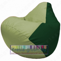Бескаркасное кресло мешок Груша Г2.3-0401 (оливковый, зелёный)